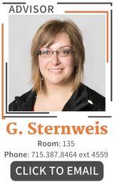 G. Sternweis Room 135 Phone 715.387.8464 ext 4559, click image to email 